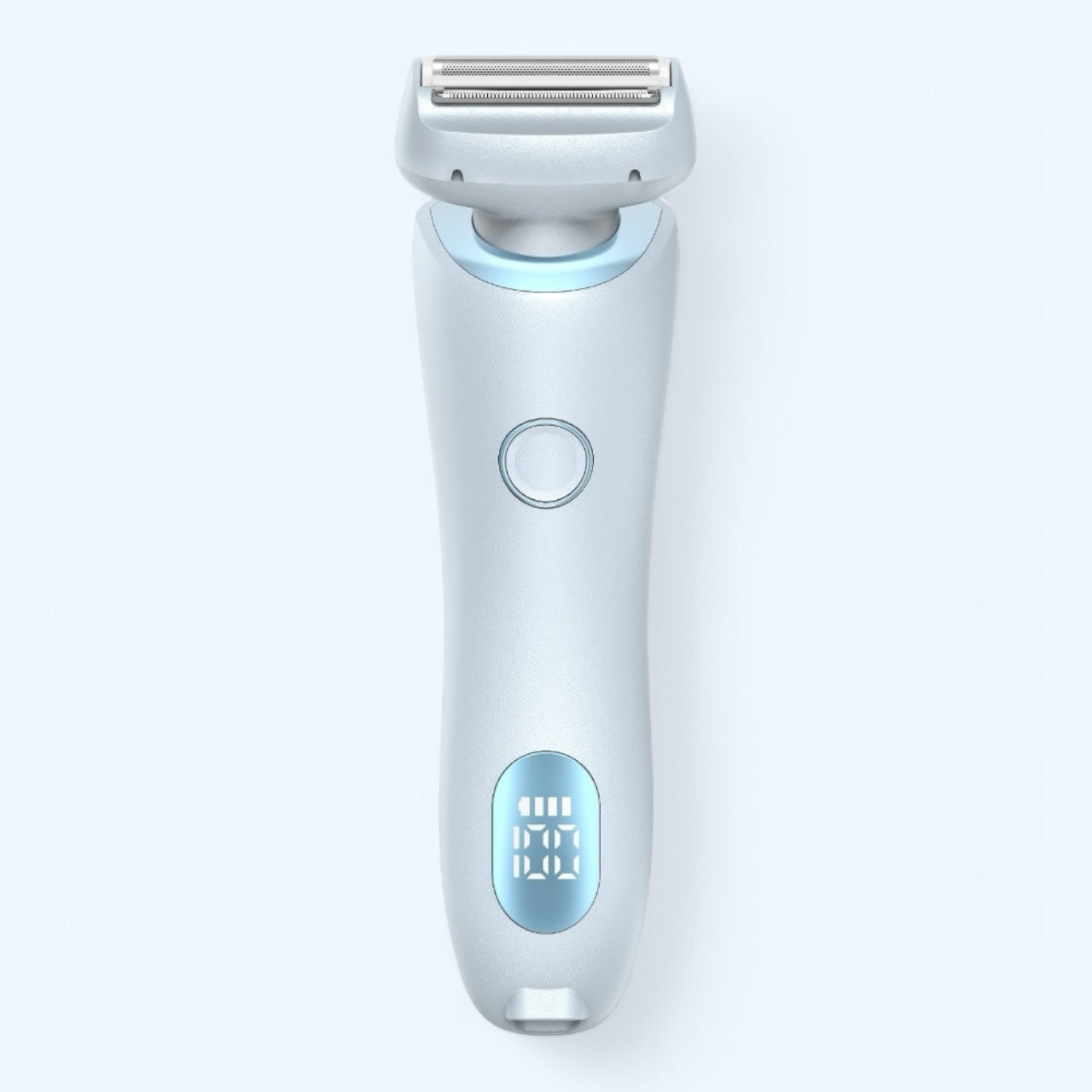 Ladyshaver Bedst   Test Blå Med Batteridisplay