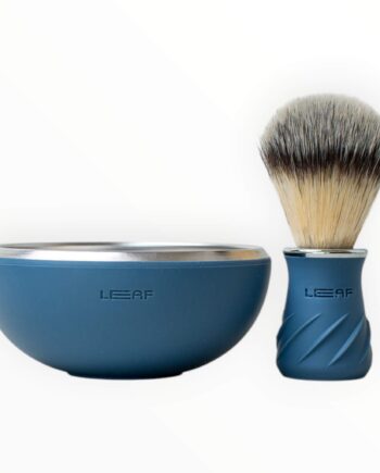 Leaf Shave Sæt Med Barberkost   Barberskål  Glacier