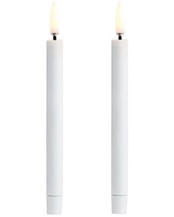 Led Mini Taper Candle  White   -pack    3x13   Cm