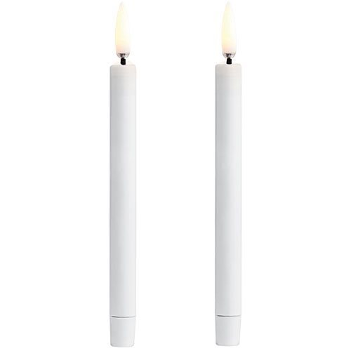 Led Mini Taper Candle  White   -pack    3x13   Cm