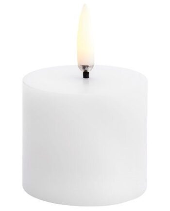 Led Pillar Candle  Nordic White  Smooth  5x4   Cm   Stk