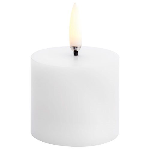 Led Pillar Candle  Nordic White  Smooth  5x4   Cm   Stk