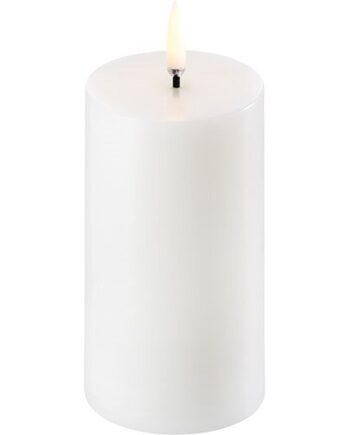 Led Pillar Candle  Nordic White  Smooth    8x10 Cm   Stk