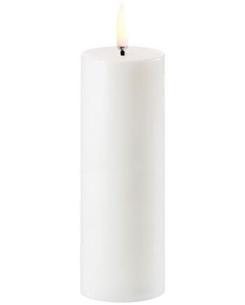 Led Pillar Candle  Nordic White  Smooth  5x14   Cm   Stk