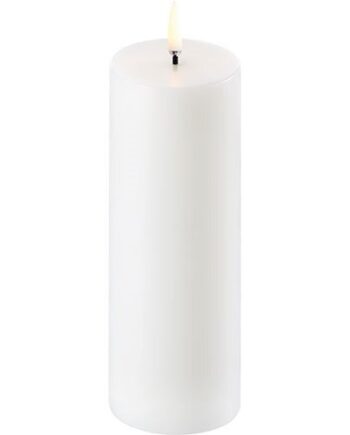 Led Pillar Candle  Nordic White  Smooth    8x15 Cm   Stk