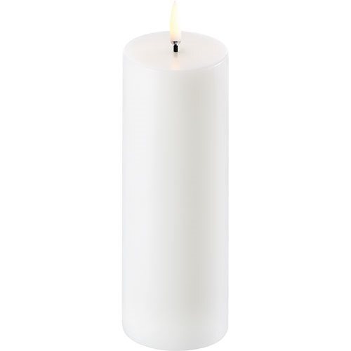 Led Pillar Candle  Nordic White  Smooth    8x15 Cm   Stk