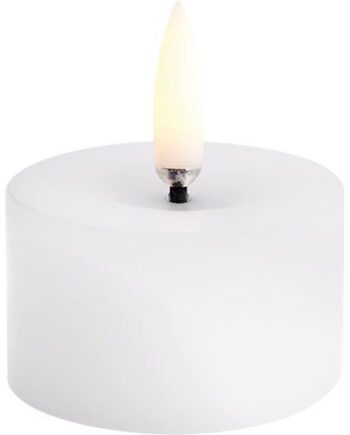 Led Pillar Melted Candle  Smooth  5x2   Cm Nordic White   Stk