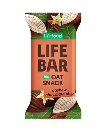Lifebar Havre Snack Cashew Chocolate Chip økologisk 40 Gram