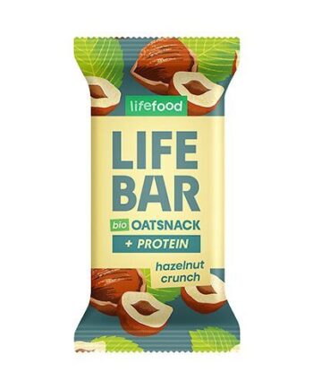 Lifebar Havre Snack Protein Hazelnut Crunch økologisk 40 Gram