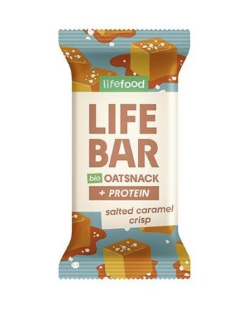 Lifebar Havre Snack Protein Salted Caramel Crisp økologisk 40 Gram