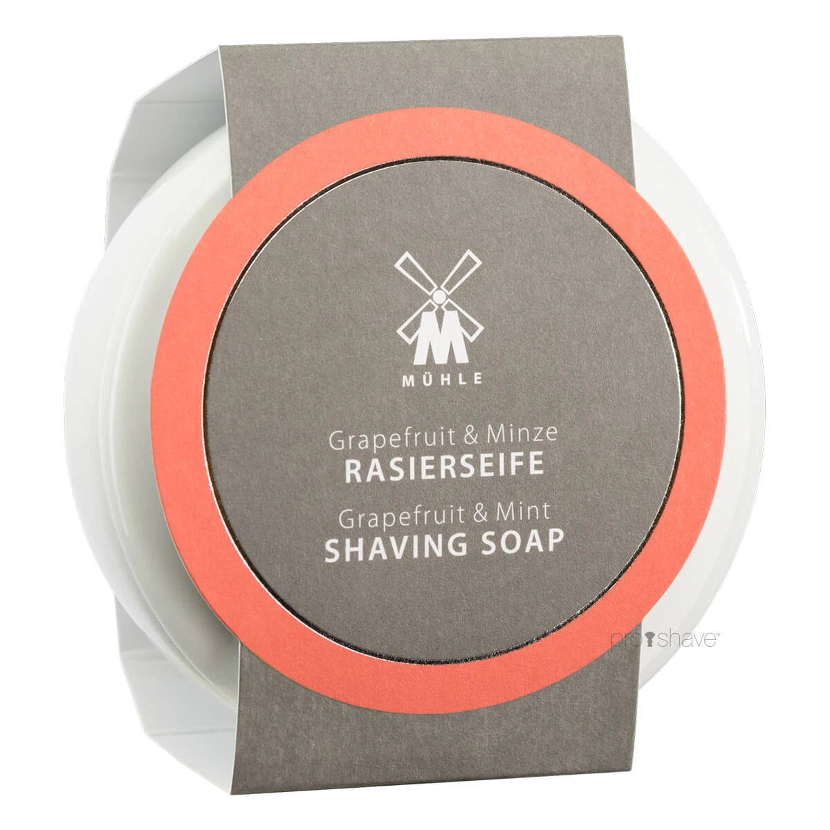 Mühle Shaving Barbersæbe   Porcelænsskål  Grapefrugt   Mint  65 Gr