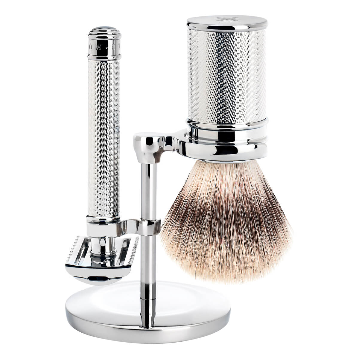 Mühle Shaving Barbersæt Med De-skraber åben Kam Silvertip Fibreâ Barberkost Og Holder Traditional