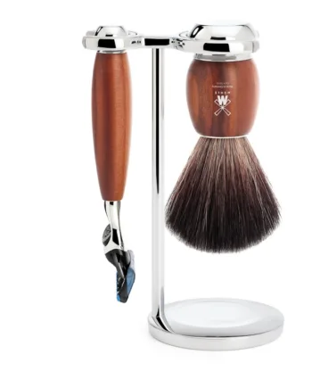 Mühle Shaving Barbersæt Med Fusion Skraber  Barberkost Og Holder  Vivo  Blommetræ