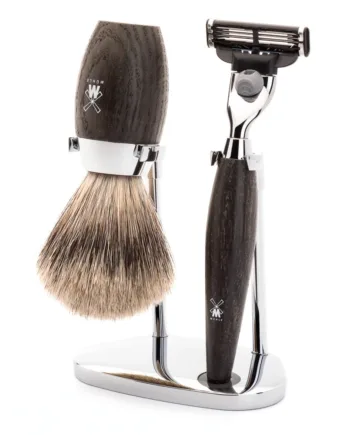 Mühle Shaving Barbersæt Med Mach3 Skraber  Barberkost Og Holder  Kosmo  Moseeg
