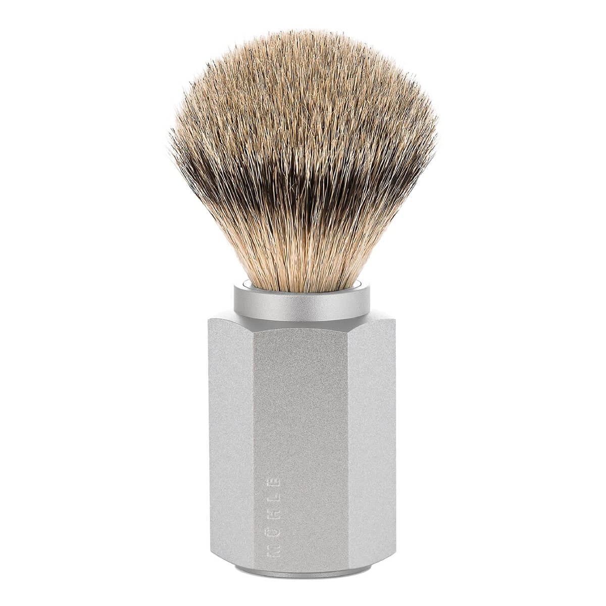 Mühle Shaving Mark Braun Silvertip Badger Barberkost 21 Mm Hexagon Sølv Aluminum