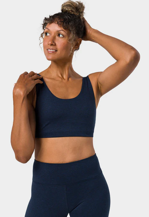 Manduka  Quot Dhara Quot  Bra  Midnight Heather Str