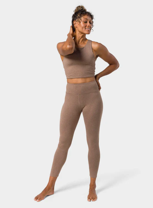Manduka  Quot Dhara Quot  Hight Waist Leggings  Lions Mane Heather  Str