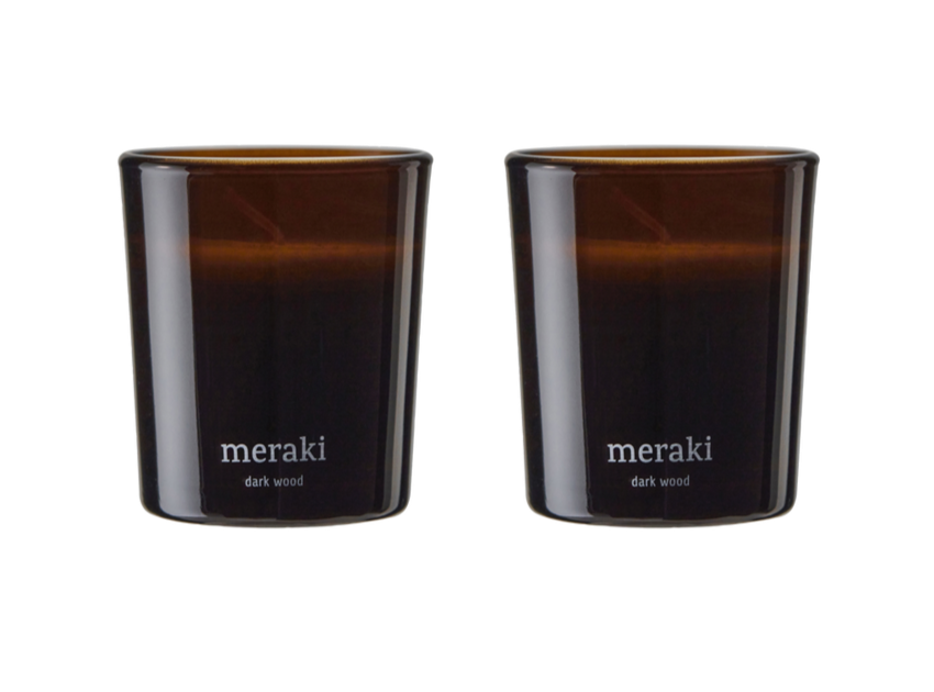 Meraki Duftlys  Dark Wood    Stk  7cm   6cm
