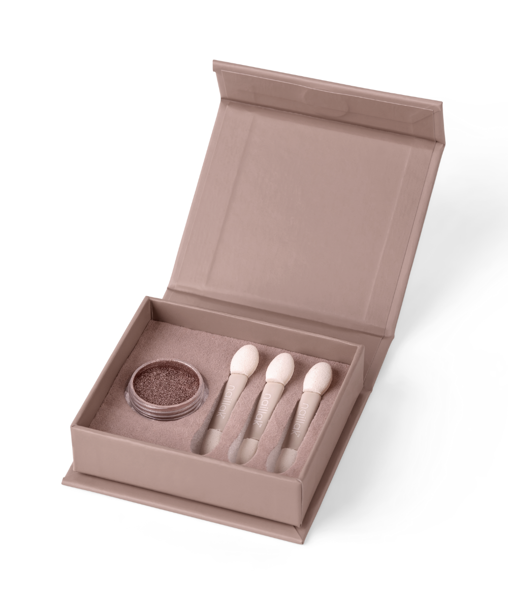 Naillak Chrome Powder Rose  Inkl    Applikatorer