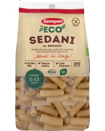 Pasta Sedani Fuldkorn økologisk 300 Gram