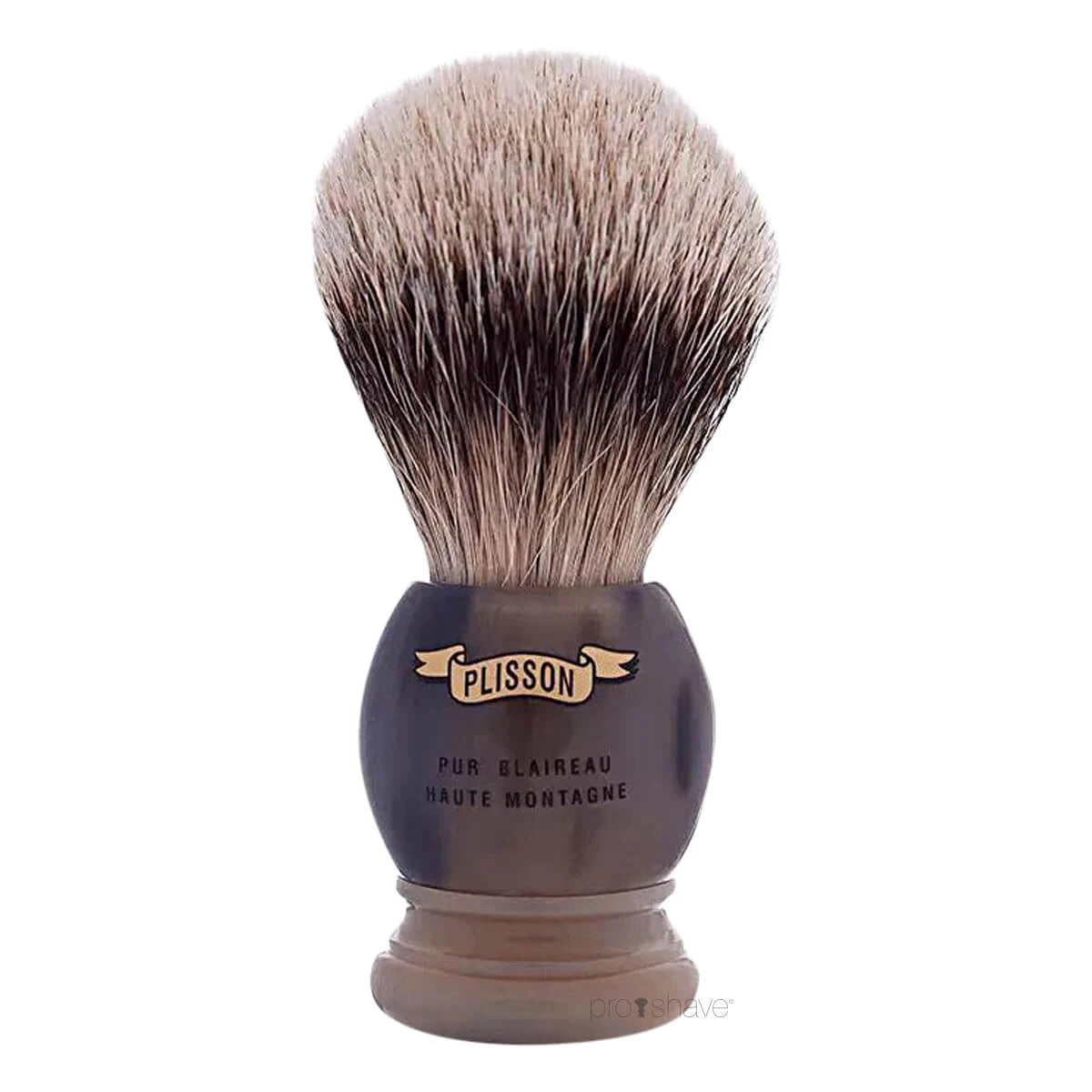 Plisson 1808 Barberkost  High Mountain White Badger   Genuine Horn  Original  Str  18