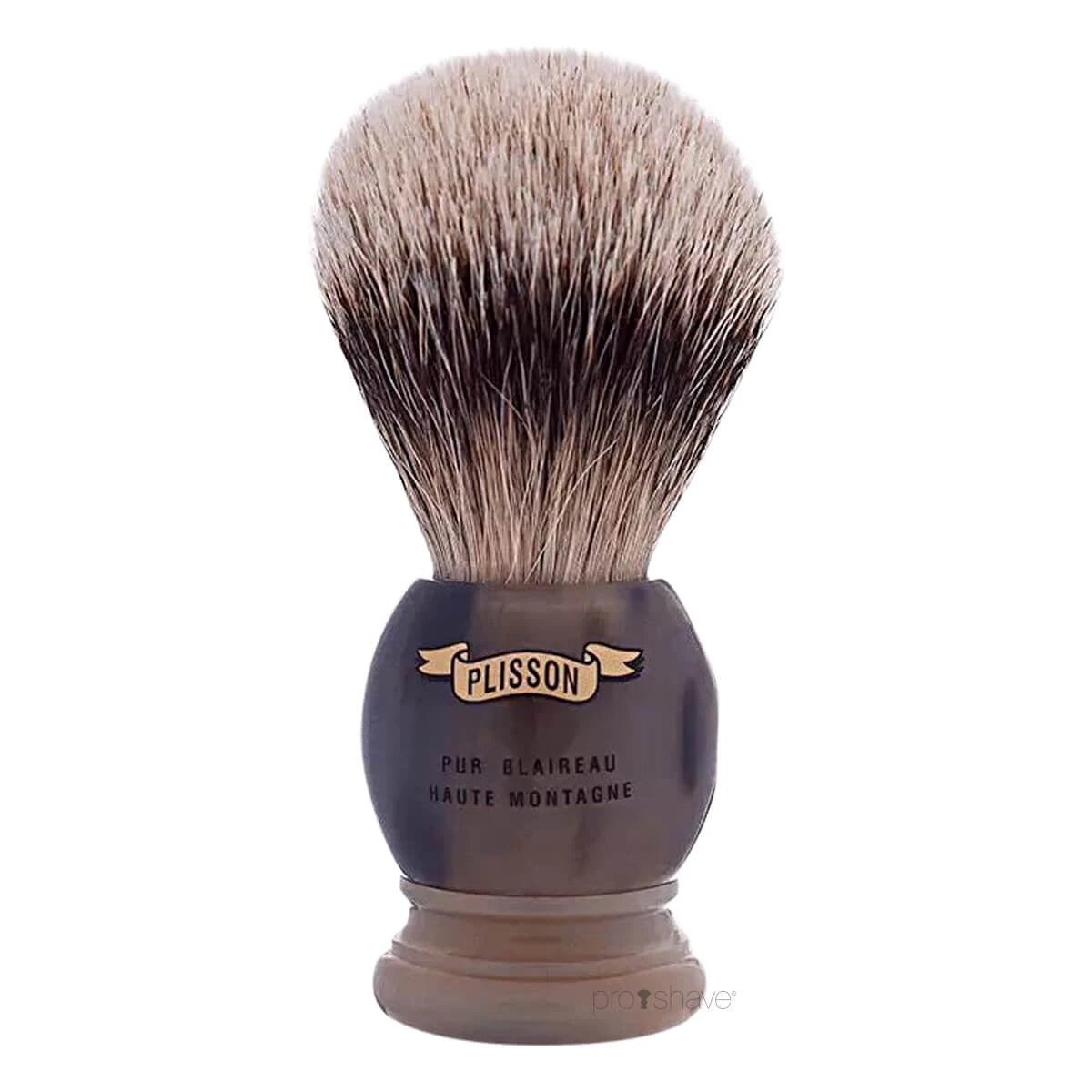 Plisson 1808 Barberkost  High Mountain White Badger   Genuine Horn  Original  Str  12