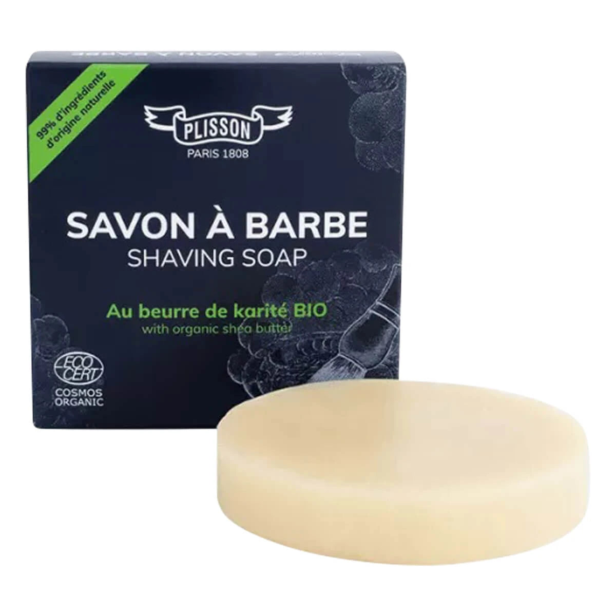 Plisson 1808 Organic Shea Butter Shaving Soap Ecocert 80