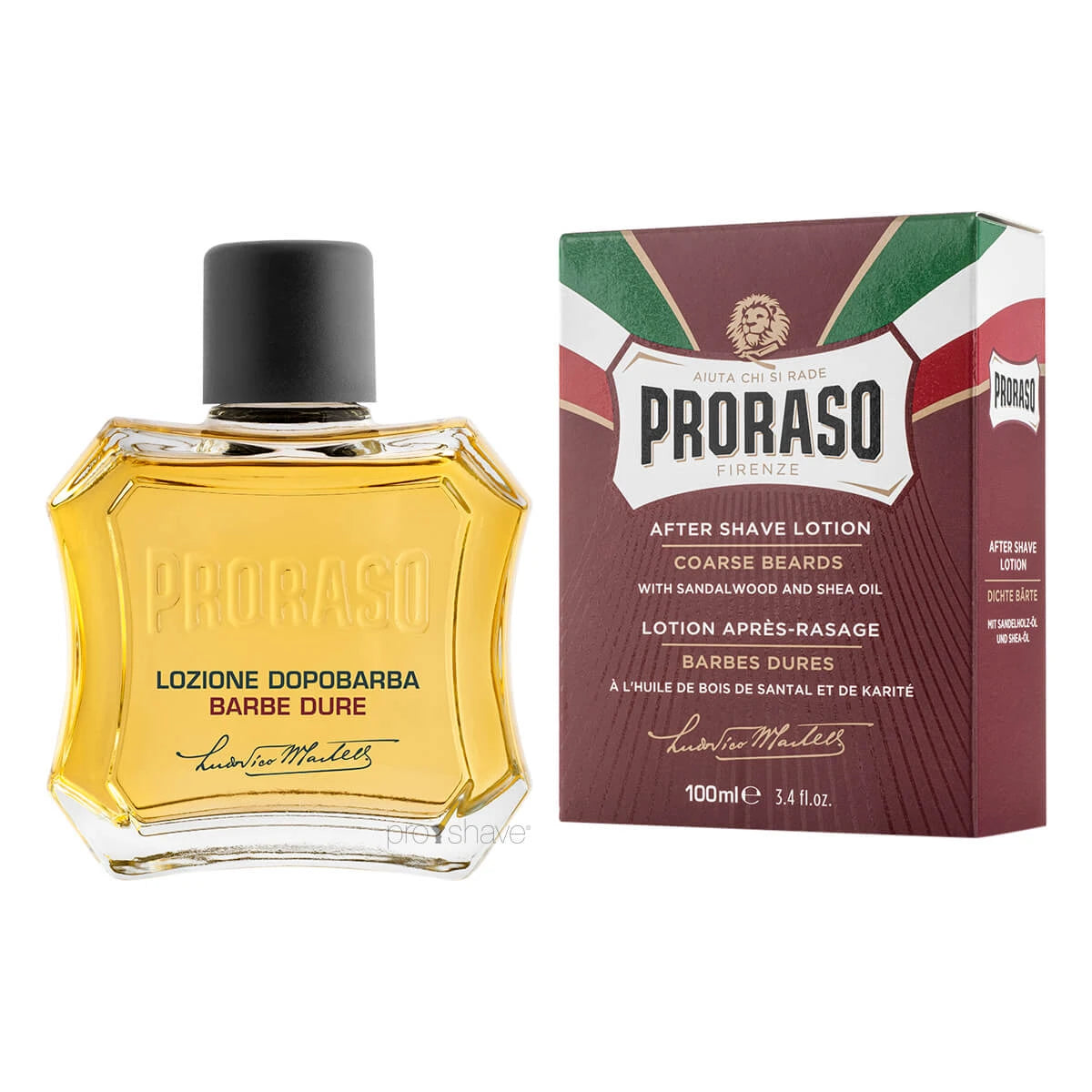 Proraso Aftershave Splash Nourishing  Sandeltræsolie Og Sheasmør  100 Ml