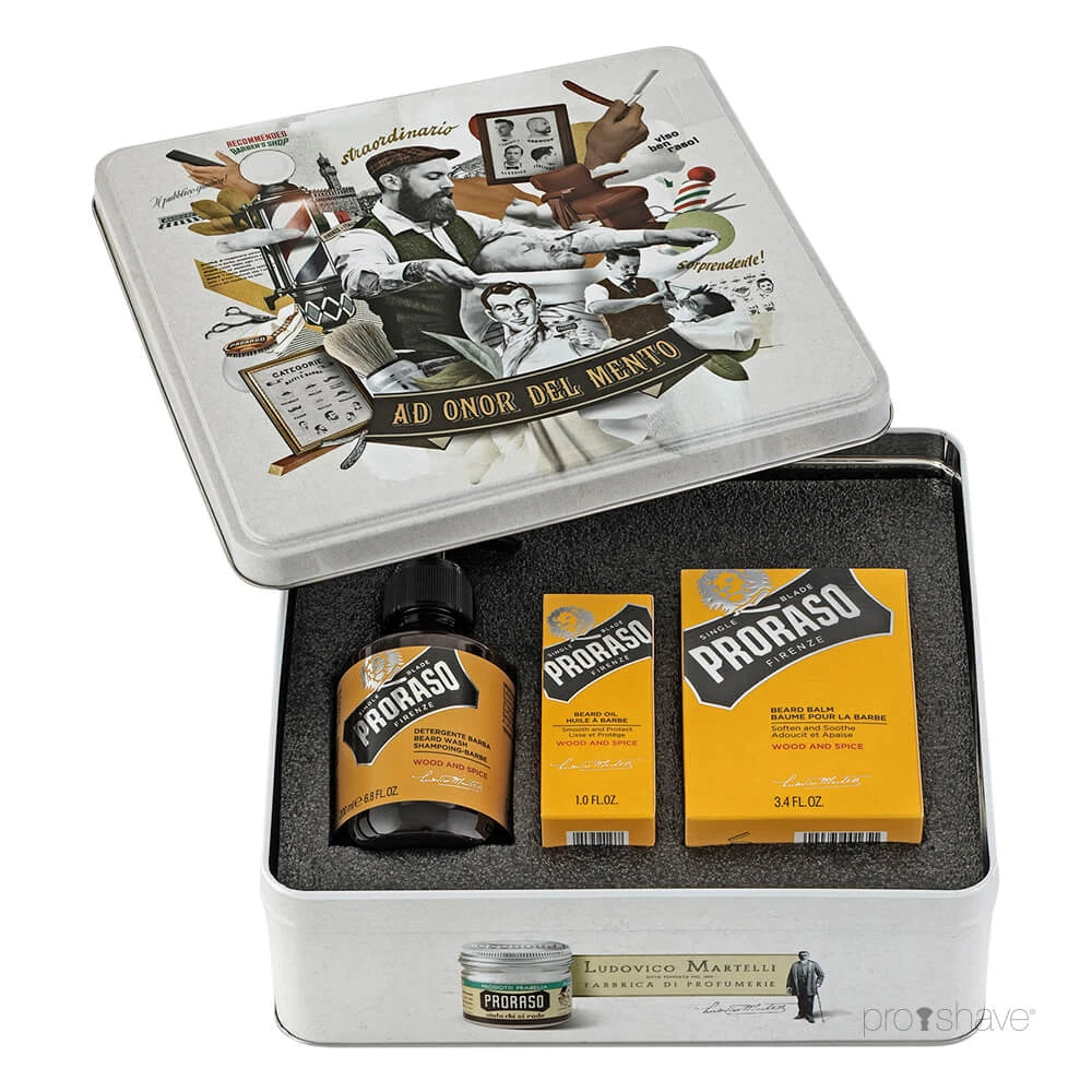 Proraso Gaveæske Til Skægpleje Wood Spice