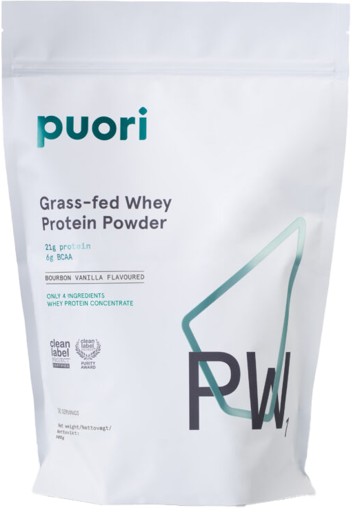 Puori Pw1 Grass-fed Whey Proteinpulver Med Bourbon Vanilje 900 Gram
