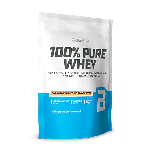 100 Pure Whey Protein Pulver Caramel-cappuccino 454 Gram