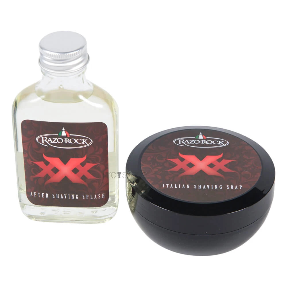 Razorock Xxx Sæt Barbersæbe Og Aftershave