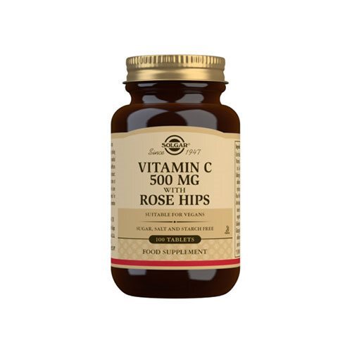Solgar Vitamin 500 Mg Med Hyben 100 Tabletter