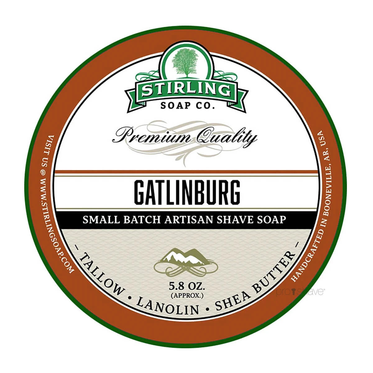 Stirling Soap Company Barbersæbe Gatlinburg 170 Ml