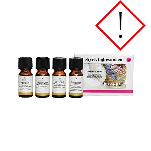 Styrk Lugtesansen Kit      X10 Ml æteriske Olier Appelsin    Pebermynte  Lavendel  Sandeltræ
