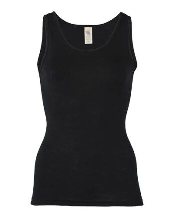 Top  Uld Silke  Black  Str  46 48
