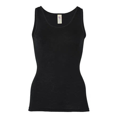 Top Uld Silke Black Str 46 48