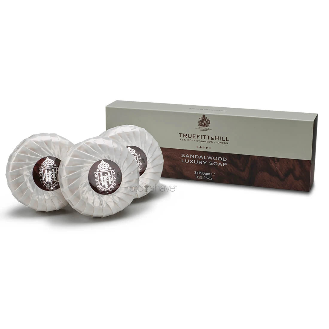 Truefitt Hill Sæbe Sandalwood Triple-milled 3x150 Gr