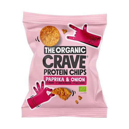 Veganske Protein Chips Paprika Onion økologiske 30 Gram