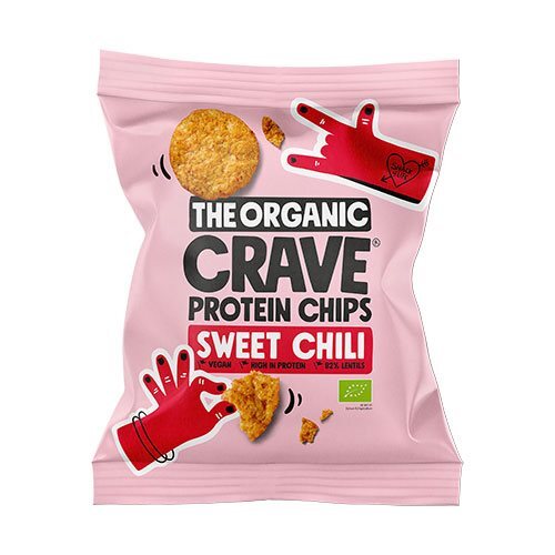 Veganske Protein Chips Sweet Chili økologiske 30 Gram