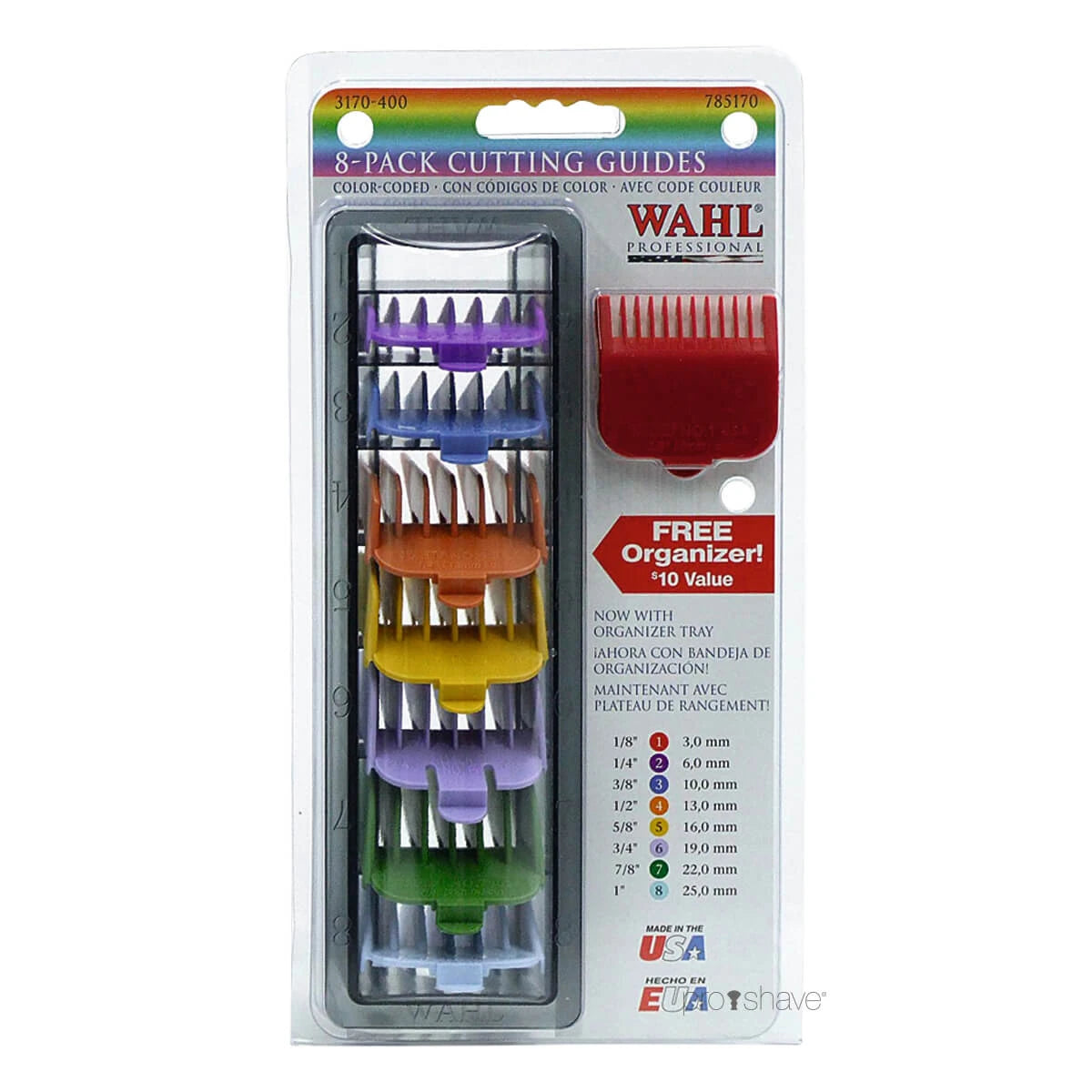 Wahl Professional Nylon Afstandskamme Farvet Stk