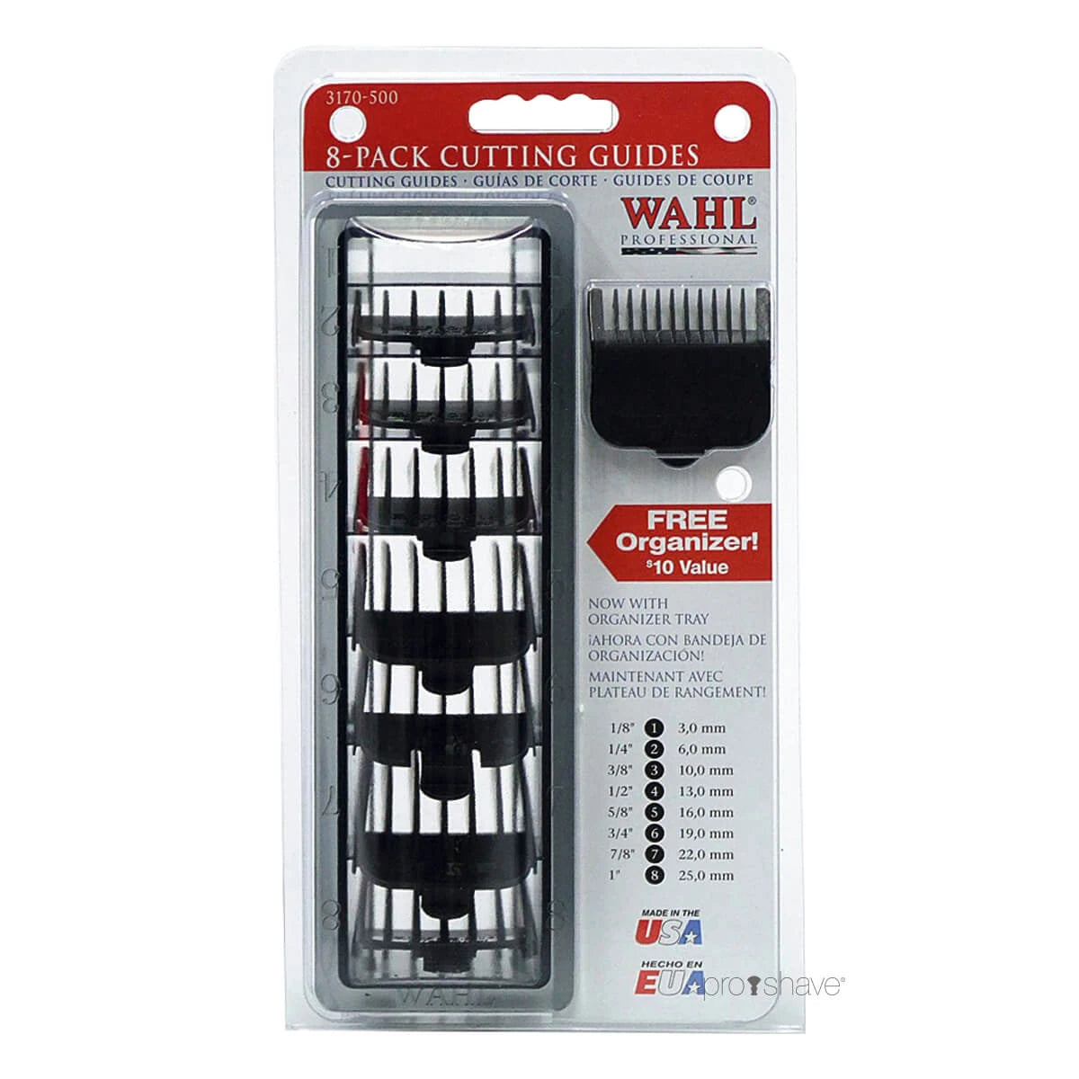 Wahl Professional Nylon Afstandskamme Sort Stk