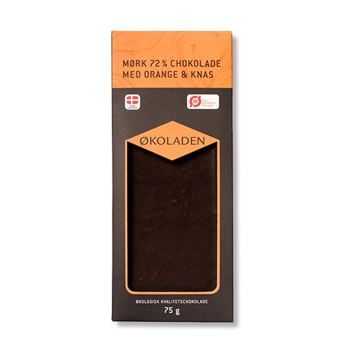 økoladen Chokolade Mørk Orange Knas 75g