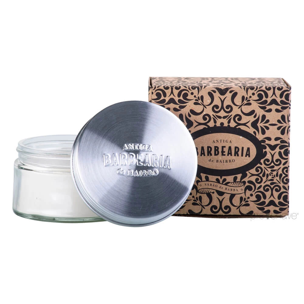 Antiga Barbearia De Bairro Barbersæbe   Glasskål  150 Gr