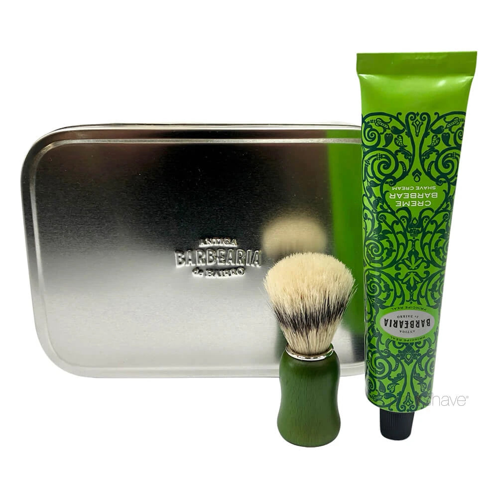 Antiga Barbearia De Bairro Gavesæt Med Barbercreme Og Barberkost  Prã Ncipe Real