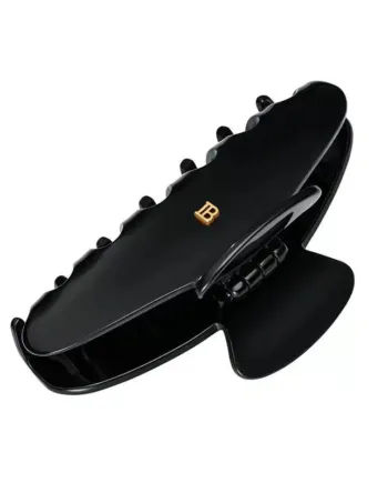 Balmain Cellulose Acetate Pince   Cheveux Large Black