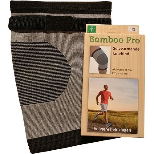 Bamboo Pro Knæbind Str:     Velcrobånd  Selvvarmende Ekstra Støtte    Stk