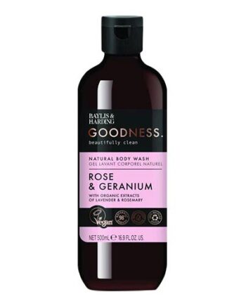 Body Wash Rose   Geranium Baylis   Harding Goodness 500 Ml