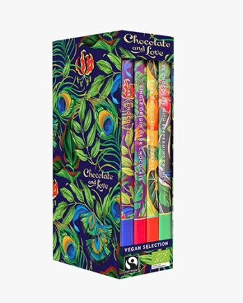Chocolate And Love Library Box Vegan Chokolade   Var    Panama Rich Dark Mint   Orange  Bull  320g