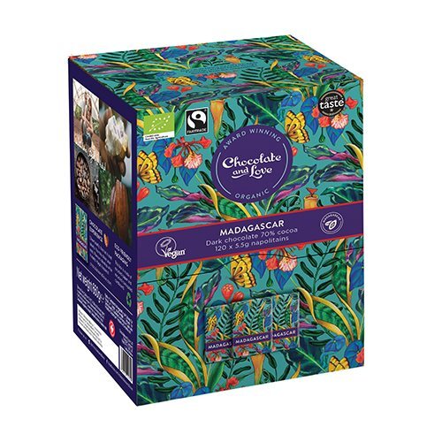 Chocolate And Love Madagascar Dispenser Box 120x5 5g Chokolader     60g